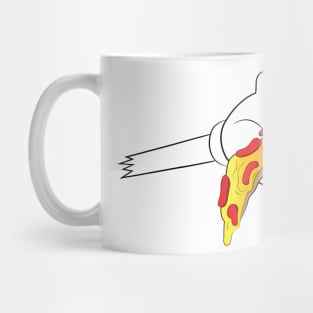 Mouse Cartoon Hands Holding Pizza slice Mug